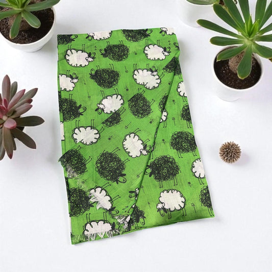 Sheep Print Large High Quality Scarf