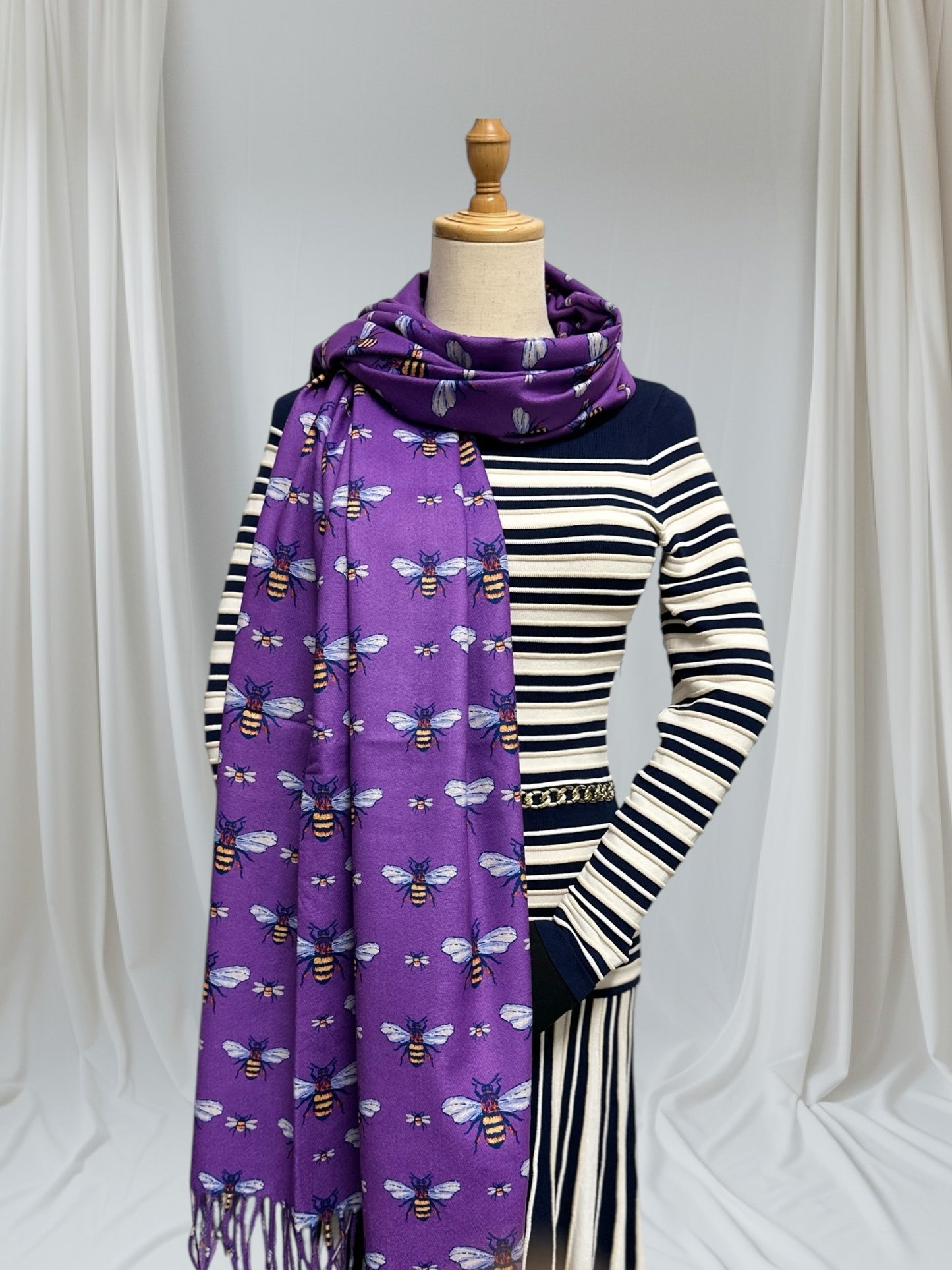 Bee  Cashmere Feel Pashmina