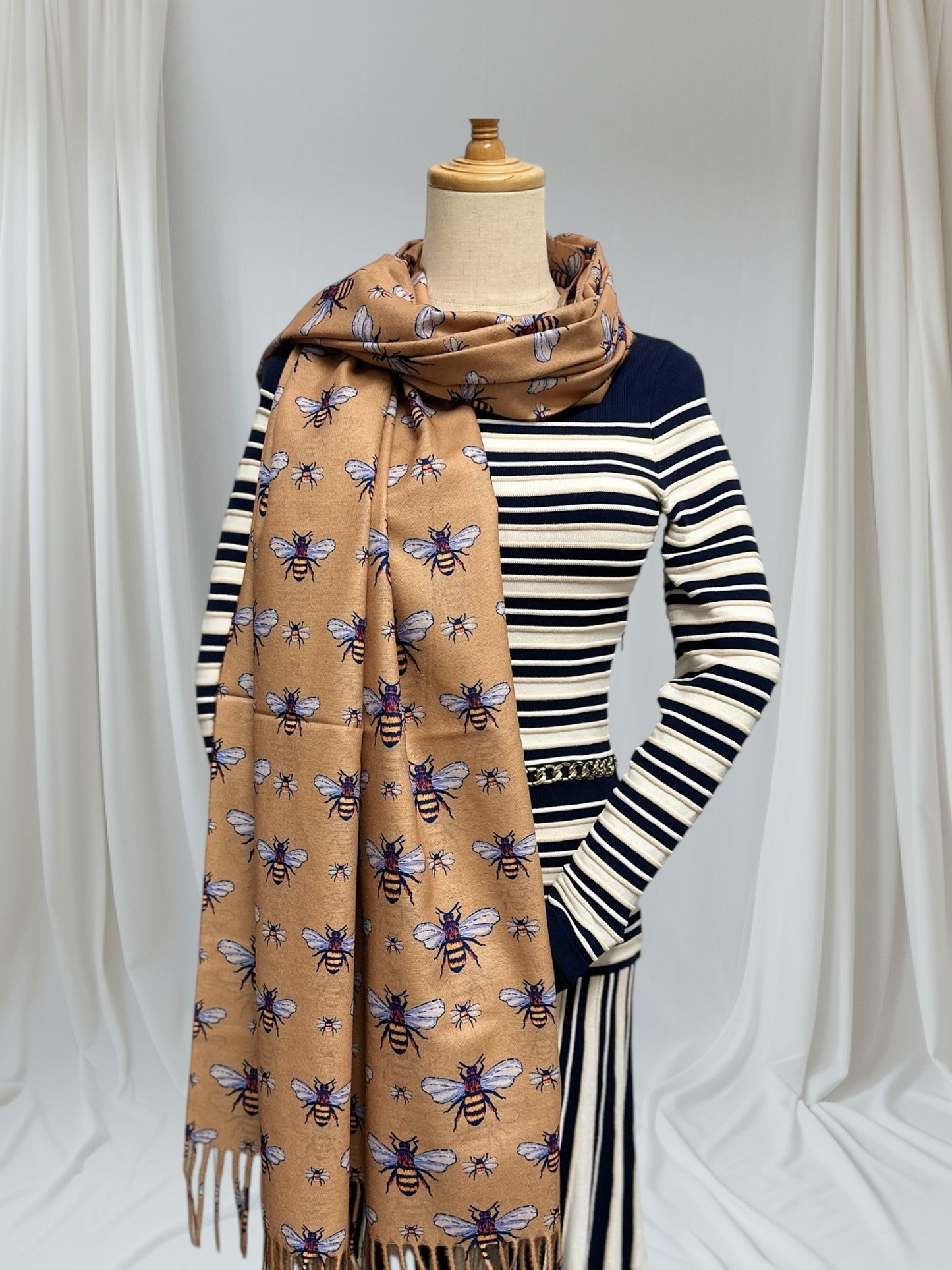 Bee  Cashmere Feel Pashmina