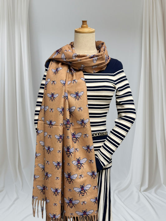 Bee  Cashmere Feel Pashmina