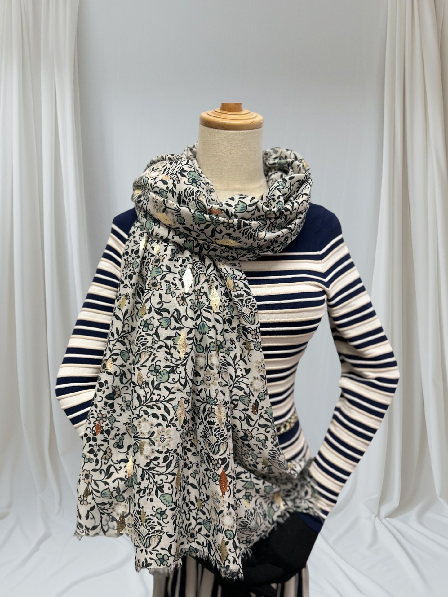 Bluebell Flower Print Scarf