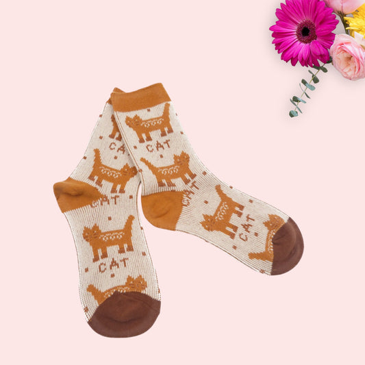 Cute Cats  Pattern  Socks