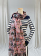 Cute Cat Print Wrap Pashmina Cashmere Feel Scarf