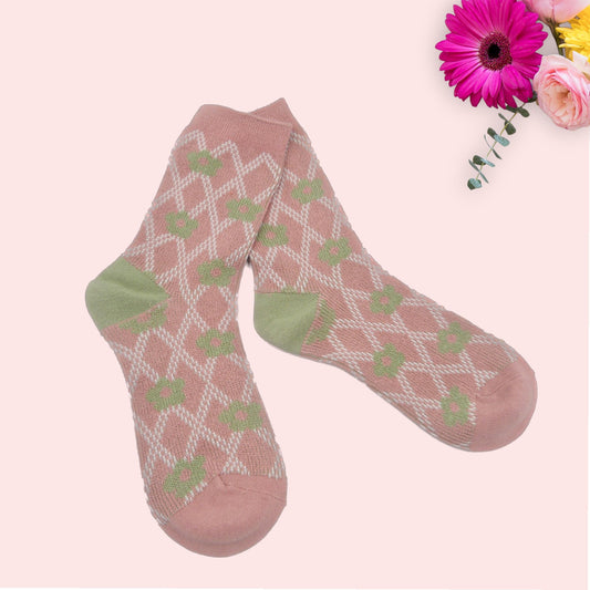 Daisy Flowers Print Pattern  Socks