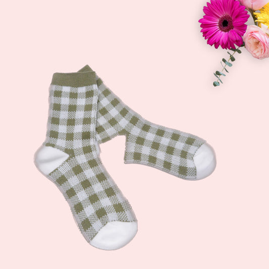Checkered Green Socks
