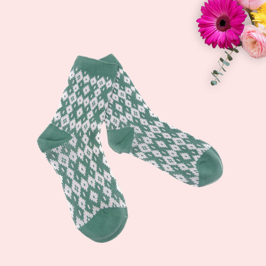 Diamond Pattern  Seamless Socks