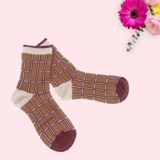 Square grid Pattern  Seamless Socks