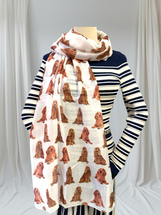 Cocker Spaniel  Dog Print Scarf