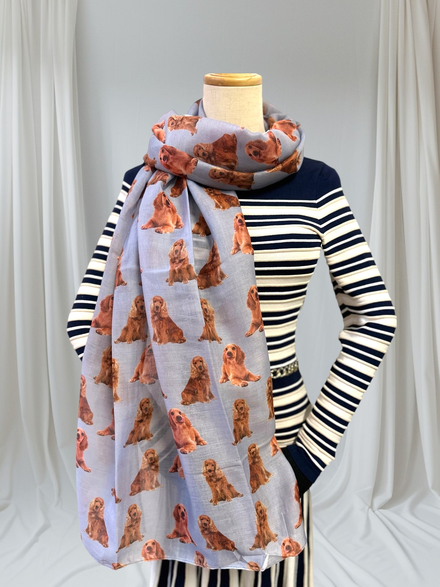 Cocker Spaniel  Dog Print Scarf