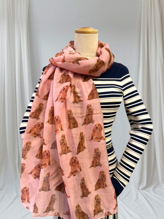 Cocker Spaniel  Dog Print Scarf