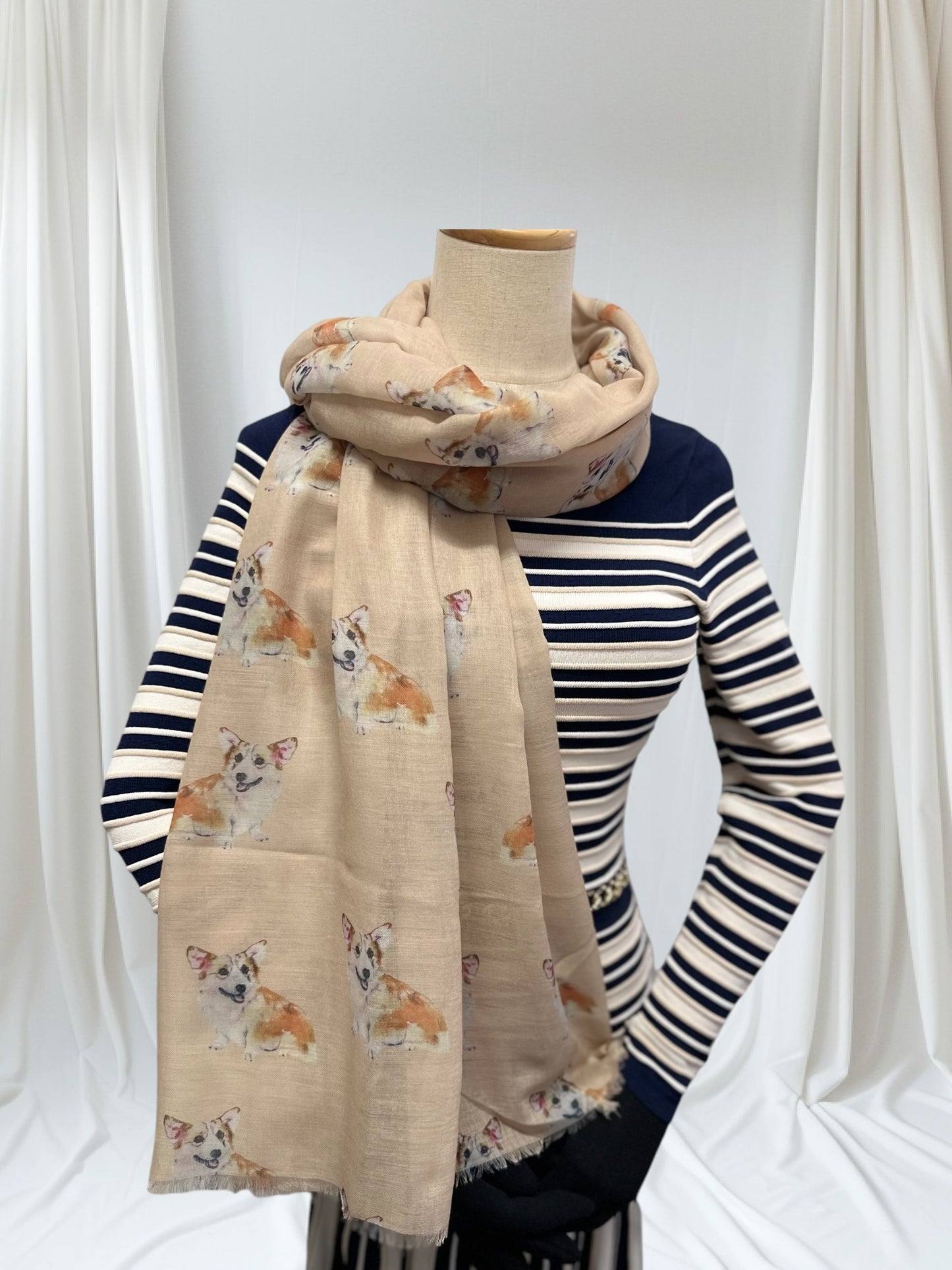 Corgi Dog Print Scarf