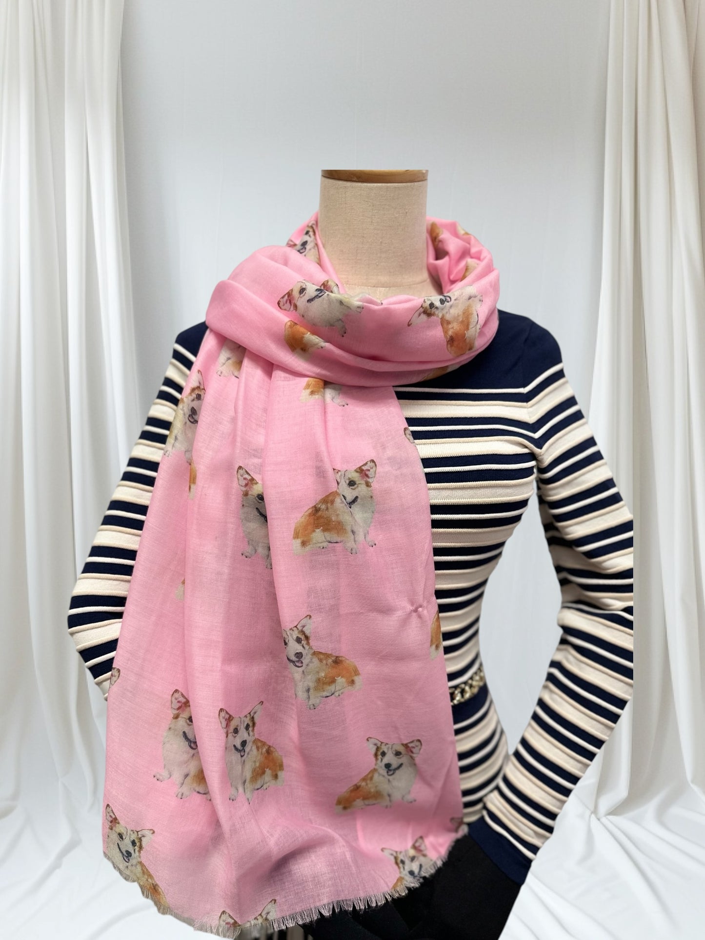 Corgi Dog Print Scarf