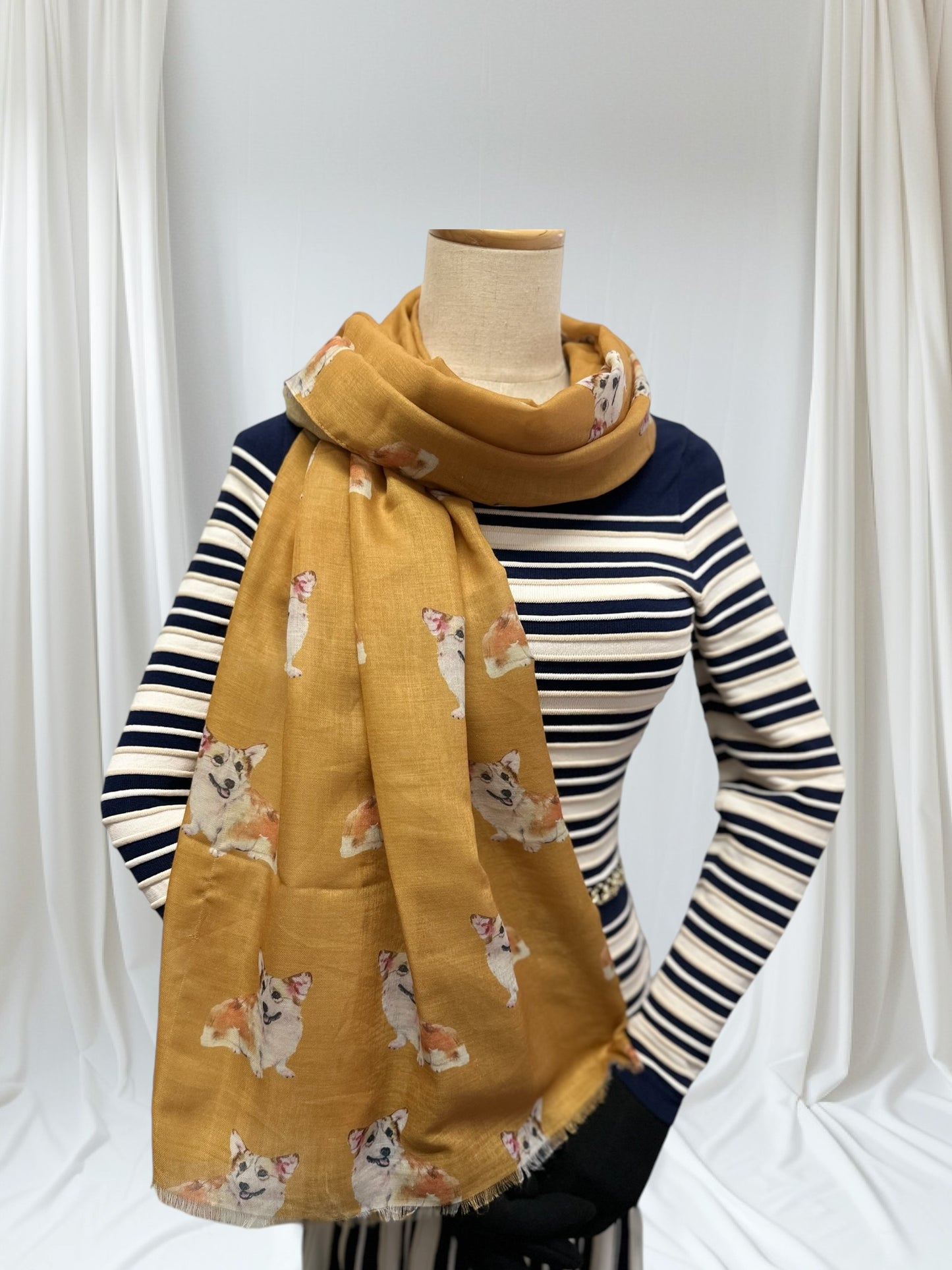 Corgi Dog Print Scarf