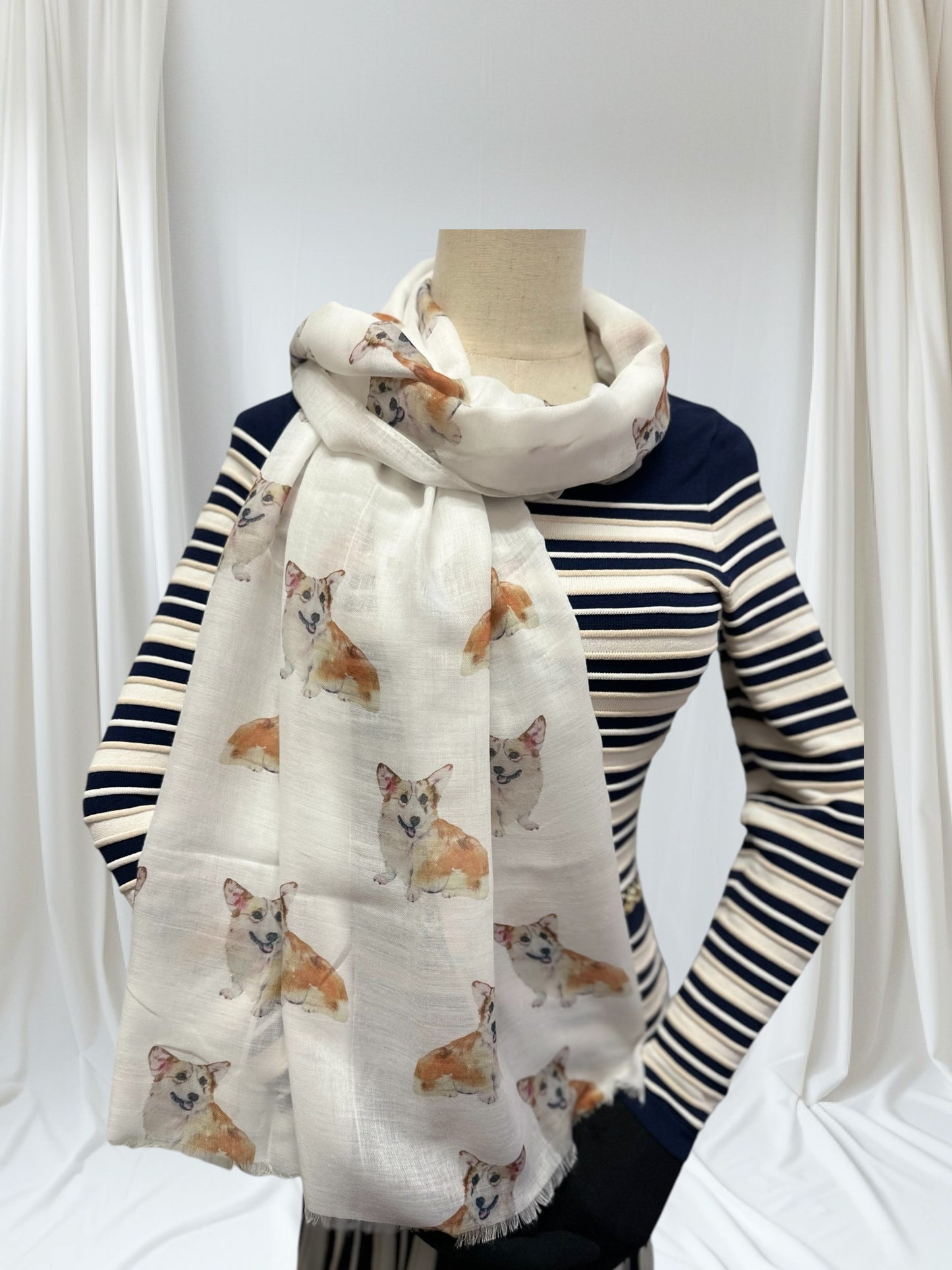 Corgi Dog Print Scarf