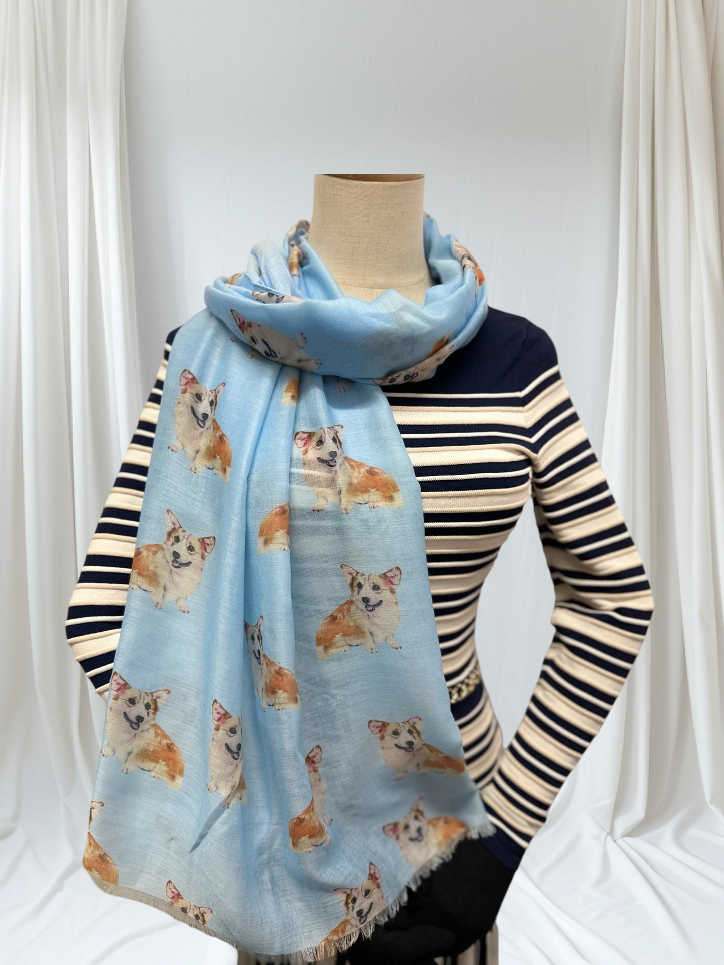 Corgi Dog Print Scarf