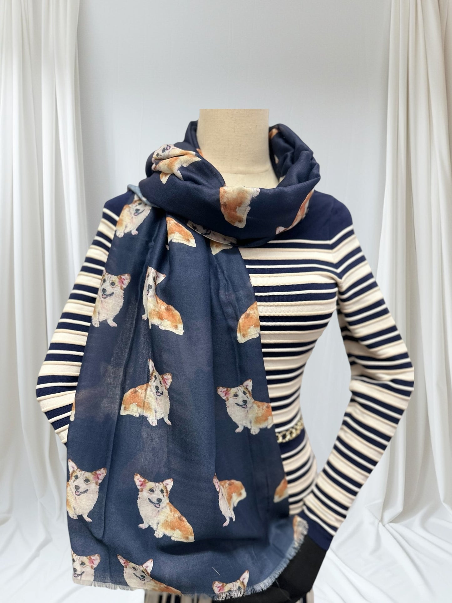 Corgi Dog Print Scarf