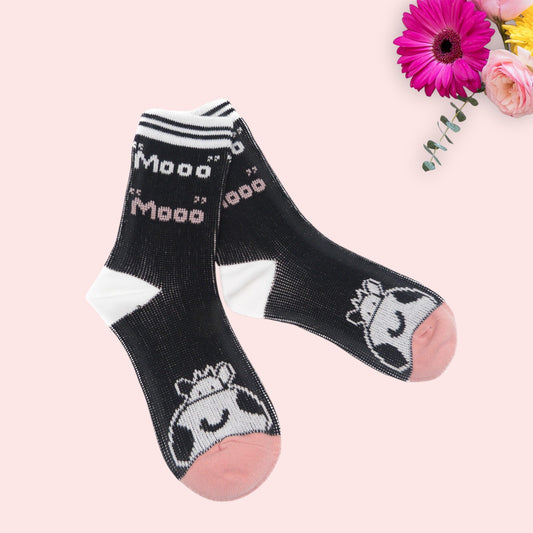 Moo Cow Print  Seamless Socks