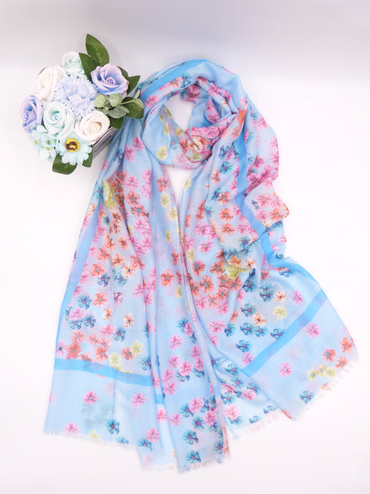Daisy Flower Print Scarf