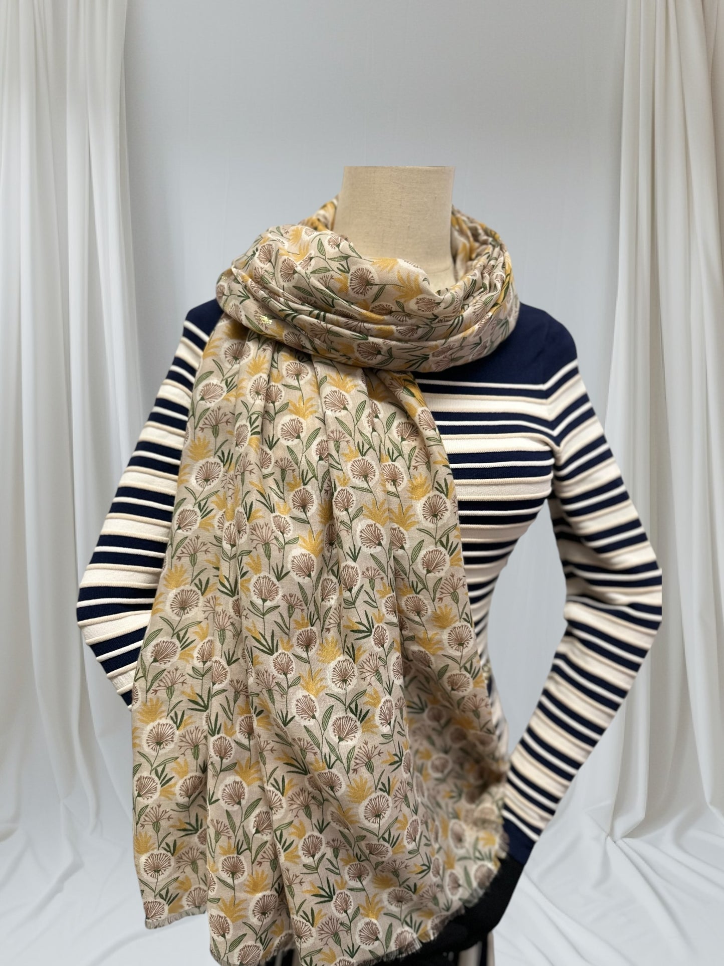 Dandelion Flower Print Scarf