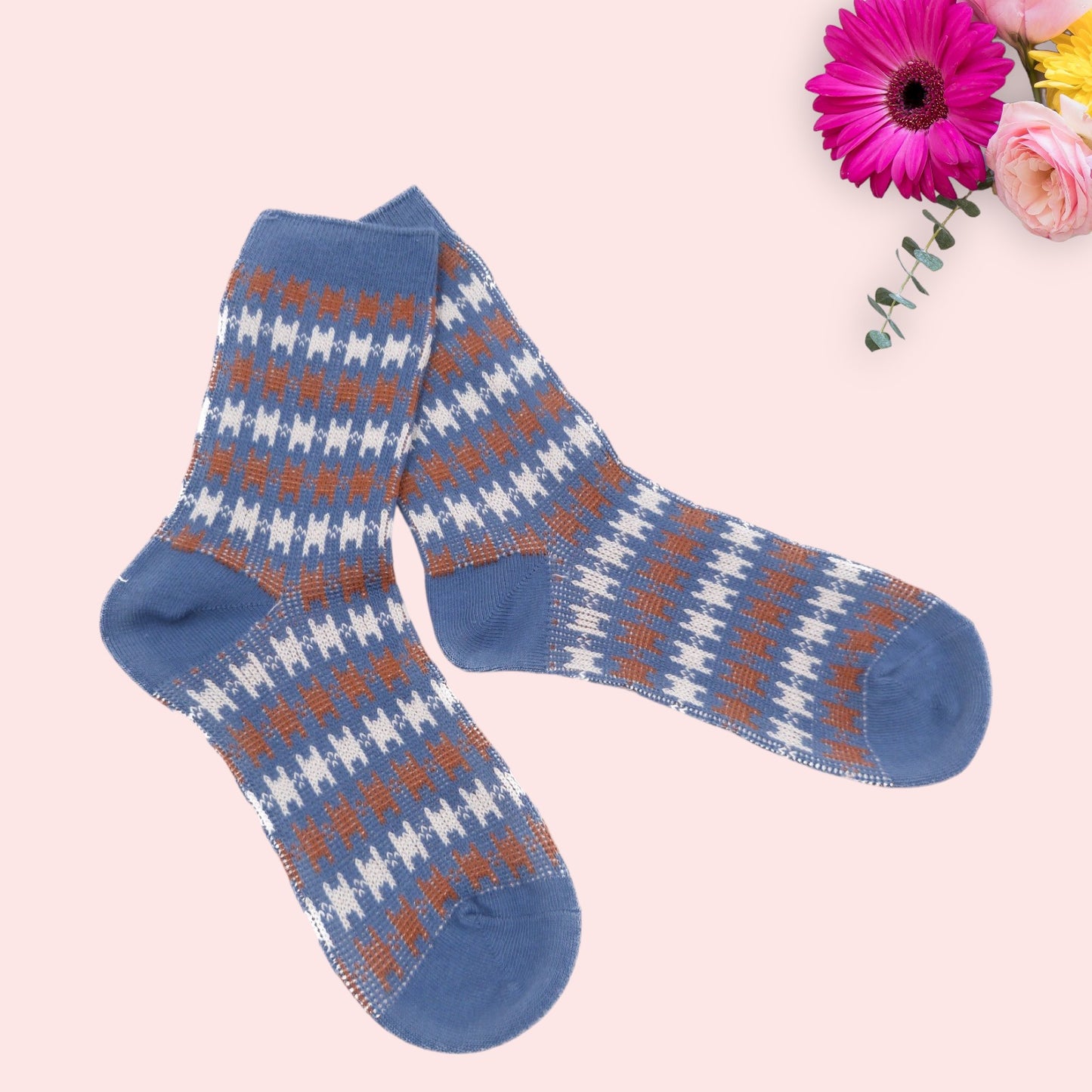 Dog Tooth  Pattern  Socks