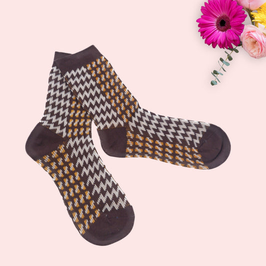 Dog Tooth  Pattern  Socks
