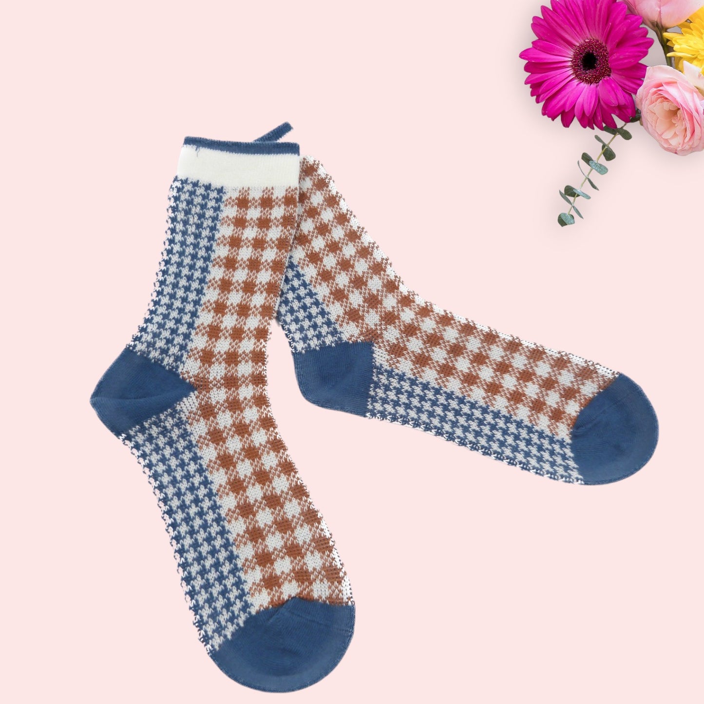 Dog Tooth  Pattern  Socks
