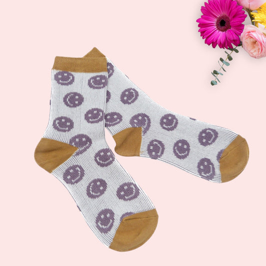 Cute Smile Face Pattern Socks