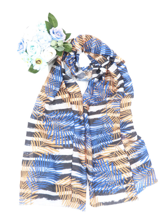 Fern Leaf Print Scarf