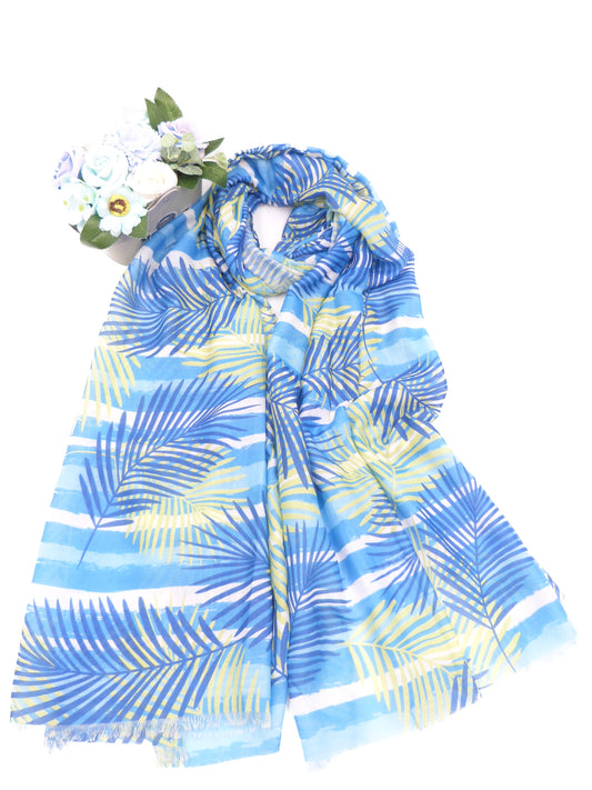 Fern Leaf Print Scarf