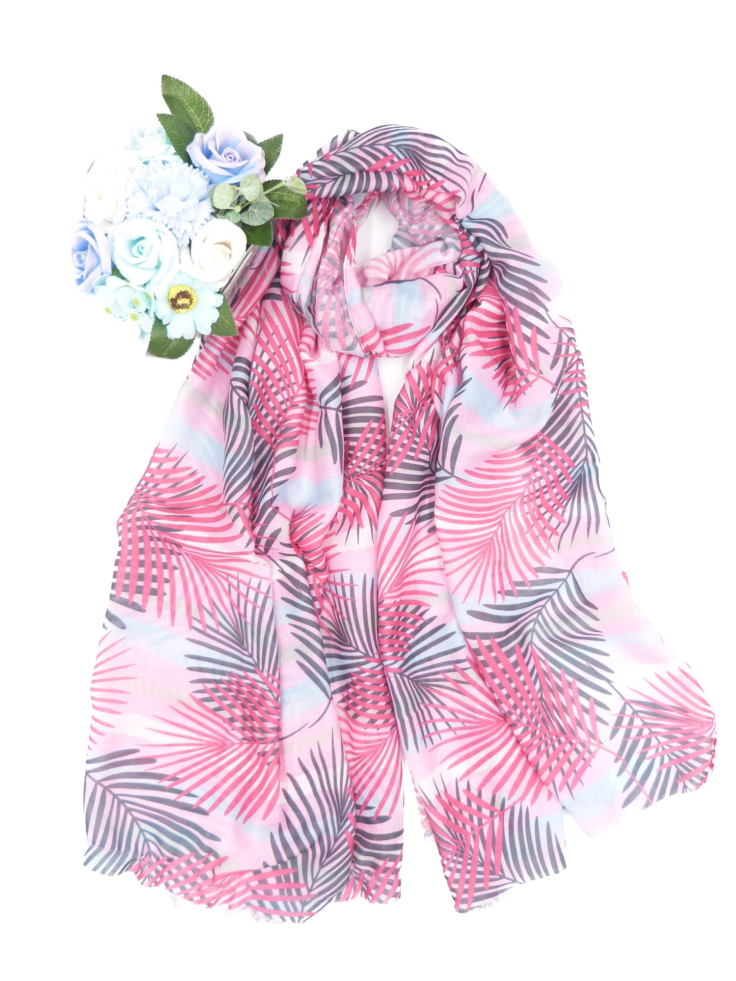 Fern Leaf Print Scarf