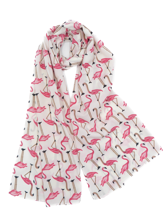 Flamingo Lightweight Print Scarf