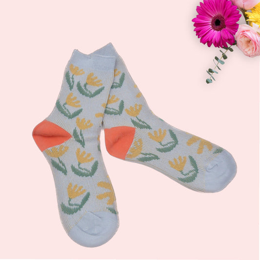 Summer Flower Pattern Socks