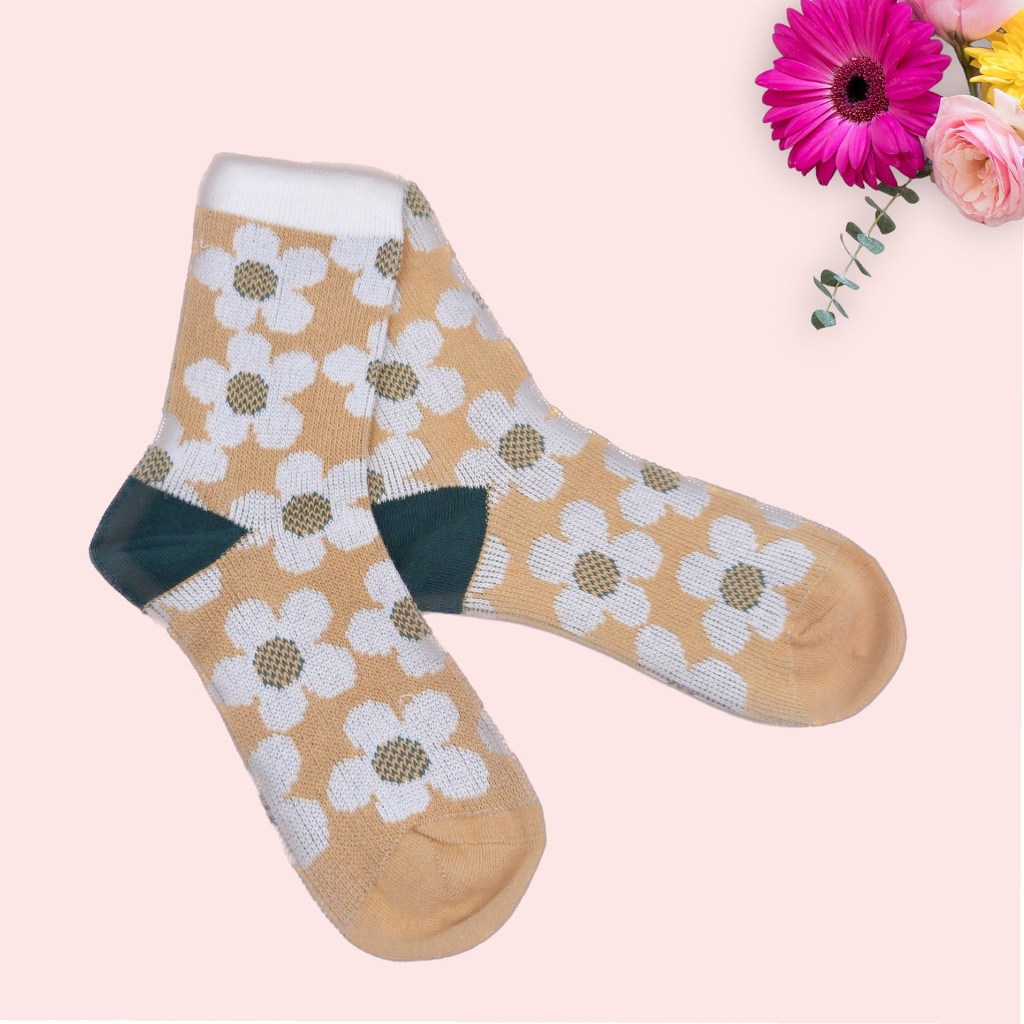 Daisy Flower Socks