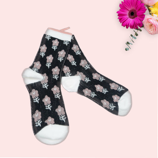 Flowers Print Pattern  Socks
