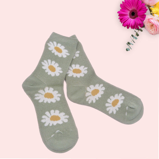Flower Tulip Daisy Dandelion Daisy  Chrysanthemum Pattern  Socks