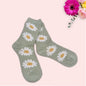 Flower Tulip Daisy Dandelion Daisy  Chrysanthemum Pattern  Socks