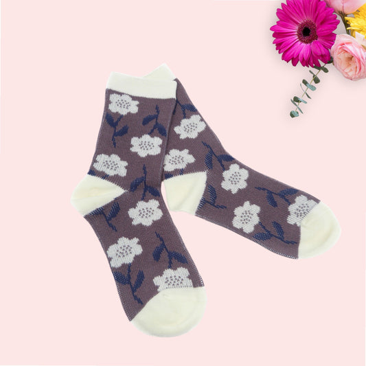 Daisy Flower  Pattern  Socks