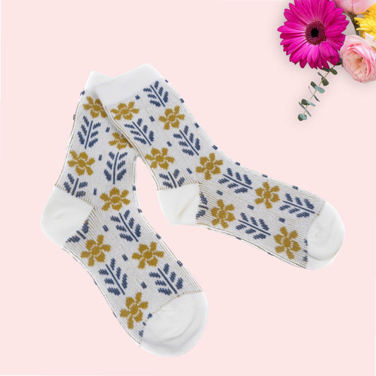 Art Flower  Pattern  Socks