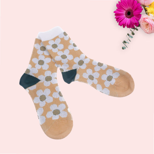 Summer Flower Pattern Socks