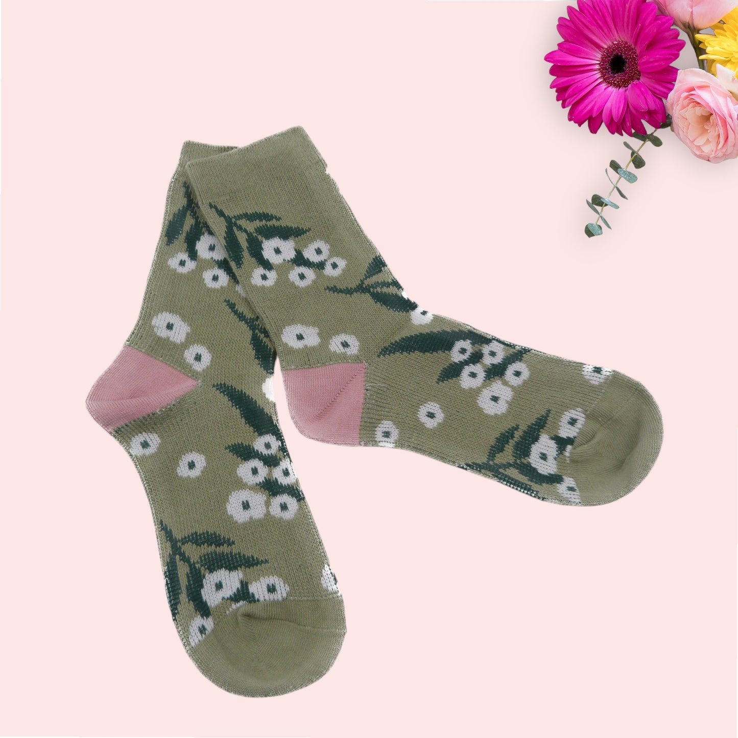 Summer Flower Pattern Socks