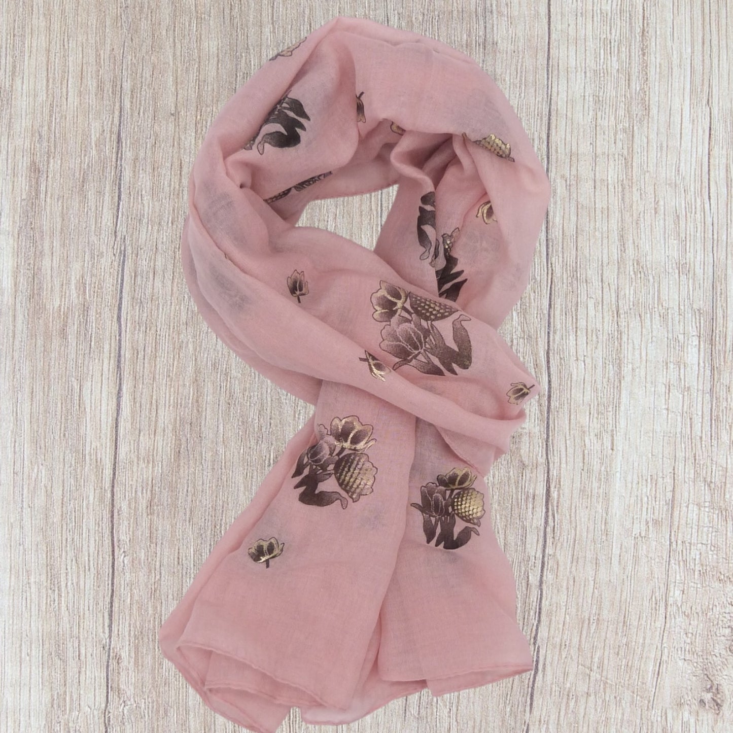 Rogegold outlined flower Scarf