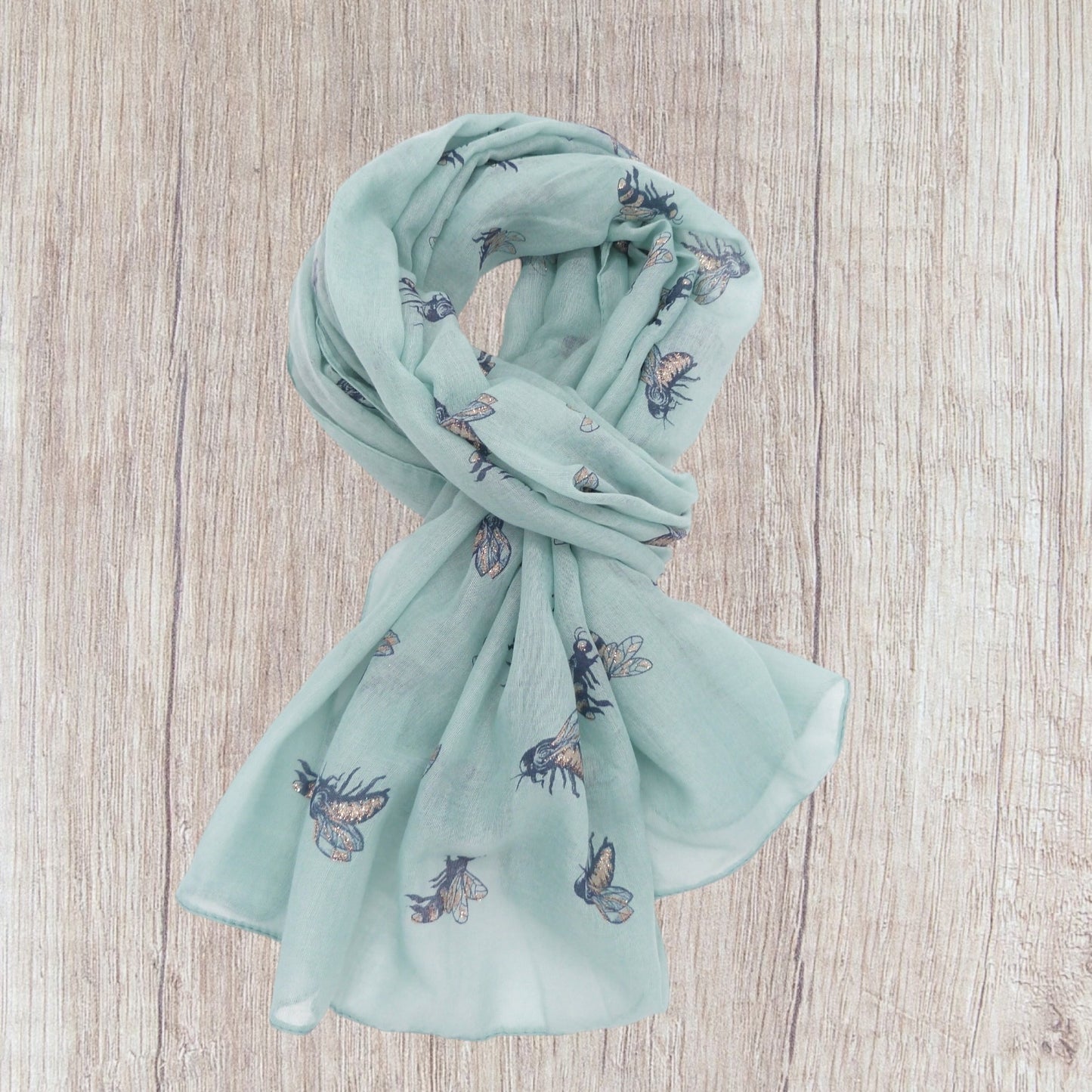 Glitter Bee Print Wrap Scarf