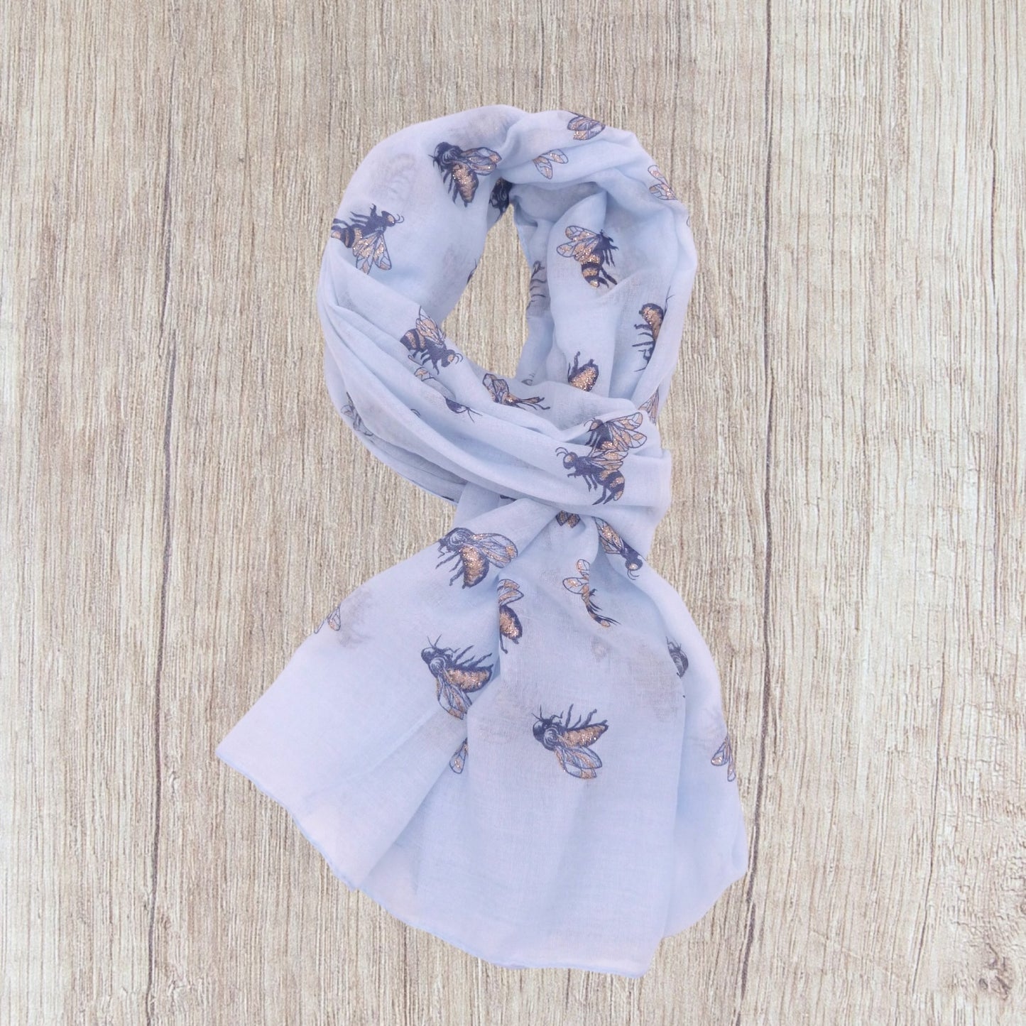 Glitter Bee Print Wrap Scarf