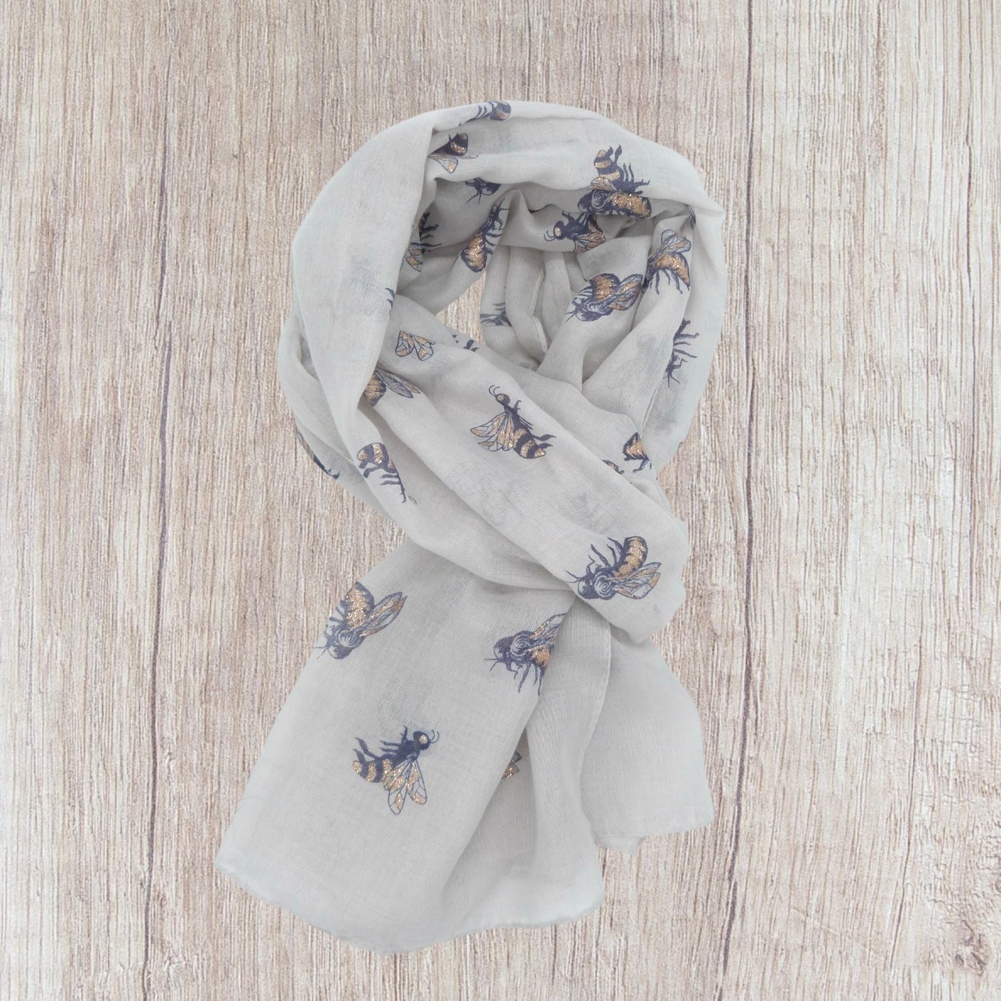 Glitter Bee Print Wrap Scarf