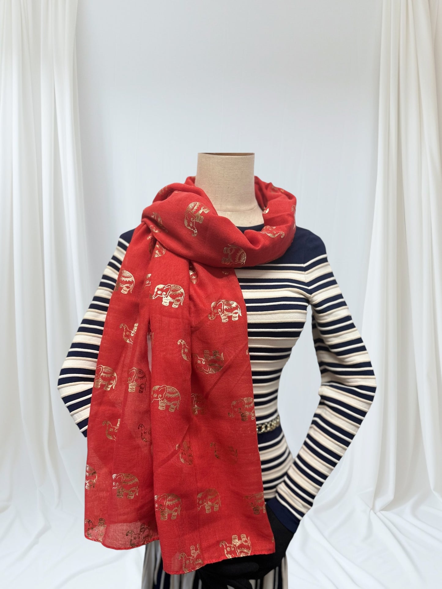 Glitter Elephant Print Scarf