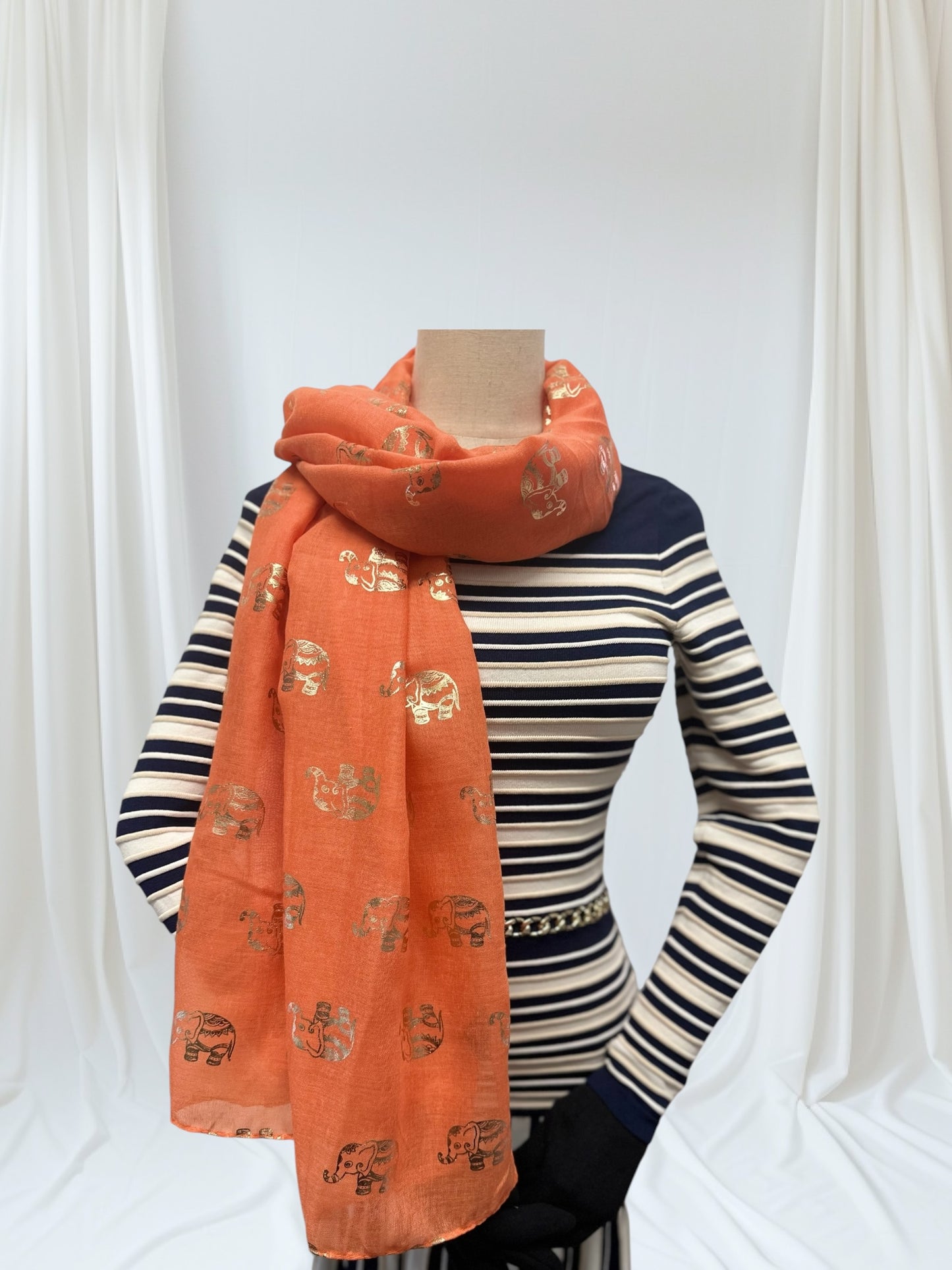 Glitter Elephant Print Scarf