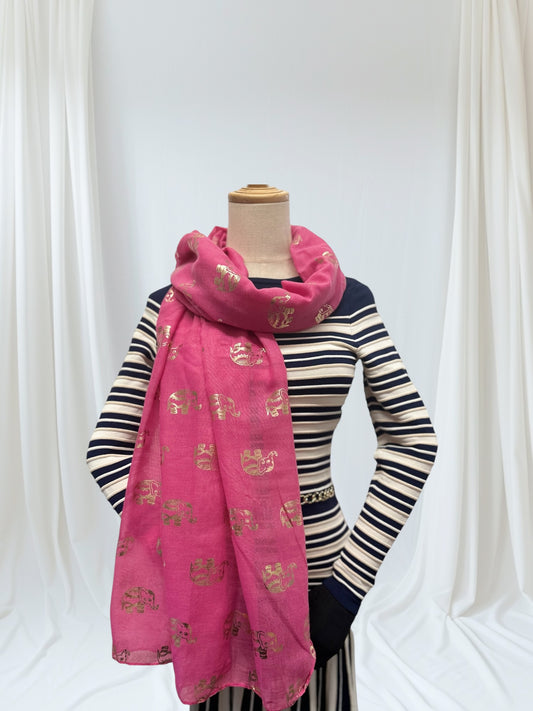 Glitter Elephant Print Scarf