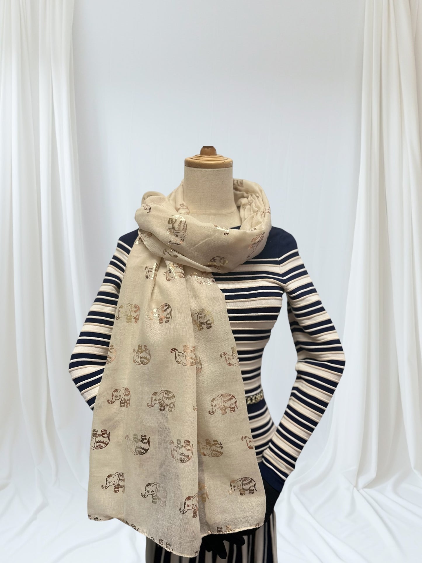 Glitter Elephant Print Scarf