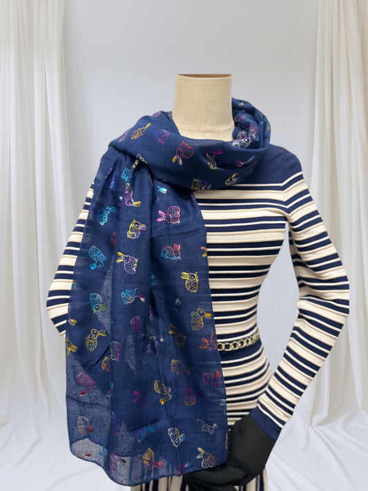 Glitter Bunny Rabbit Scarf