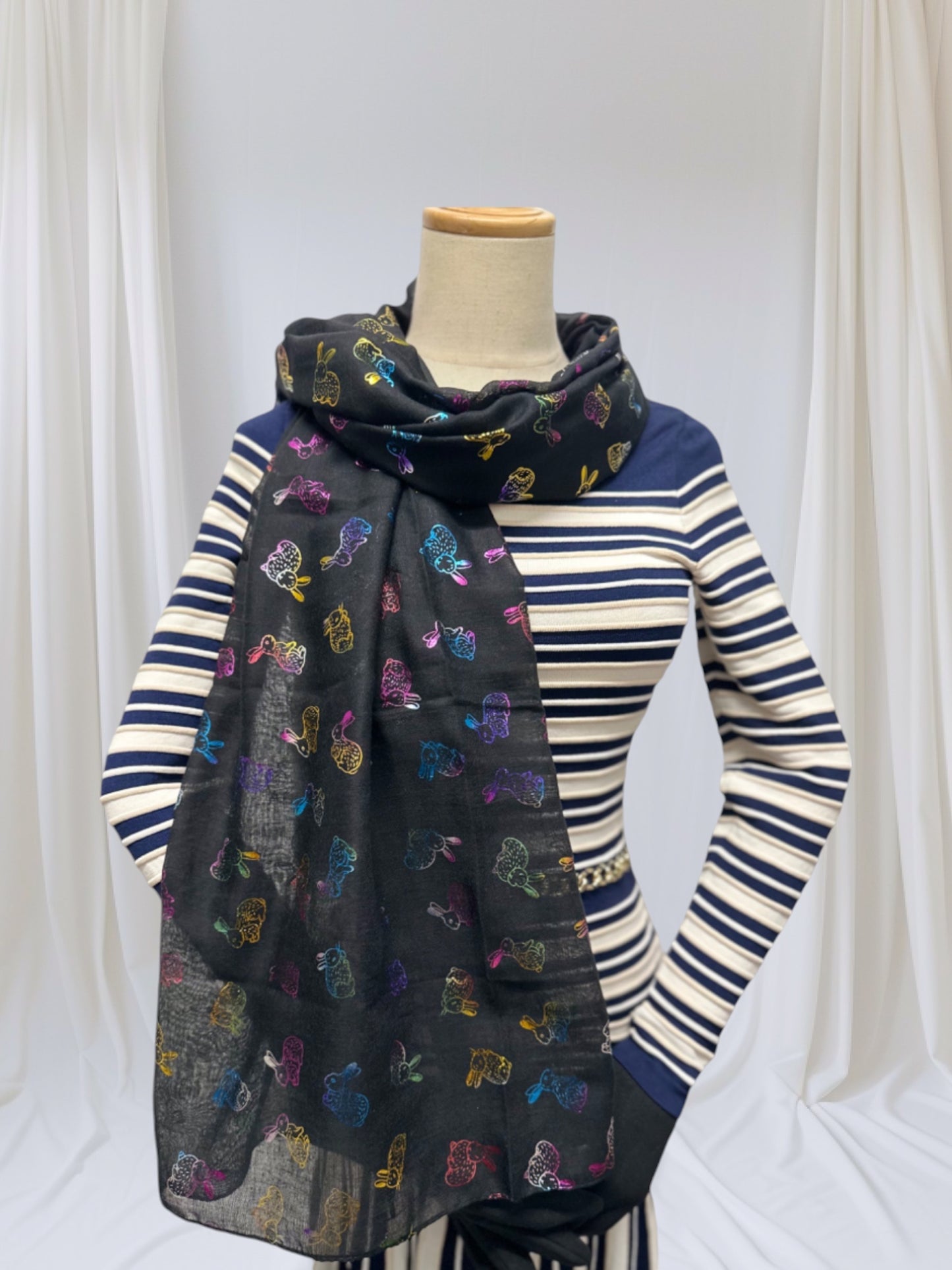Glitter Bunny Rabbit Scarf